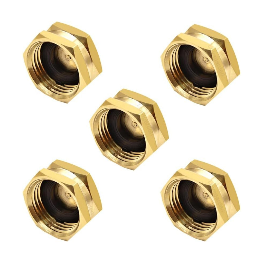 Lovegarden 3/4"Garden Hose End Caps, Brass Garden Hose Cap with Washers