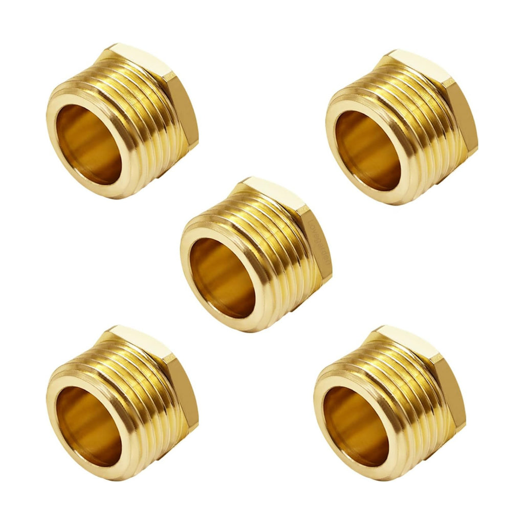 LOVEGARDEN 2PCS Brass Garden Hose End Plugs 3/4" GHT Male Thread