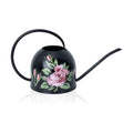 MOYEE Metal Small Watering Can for Indoor Outdoor Plants, Pretty Water Cans | Hand-painted Flowers, Durable Rust-proof