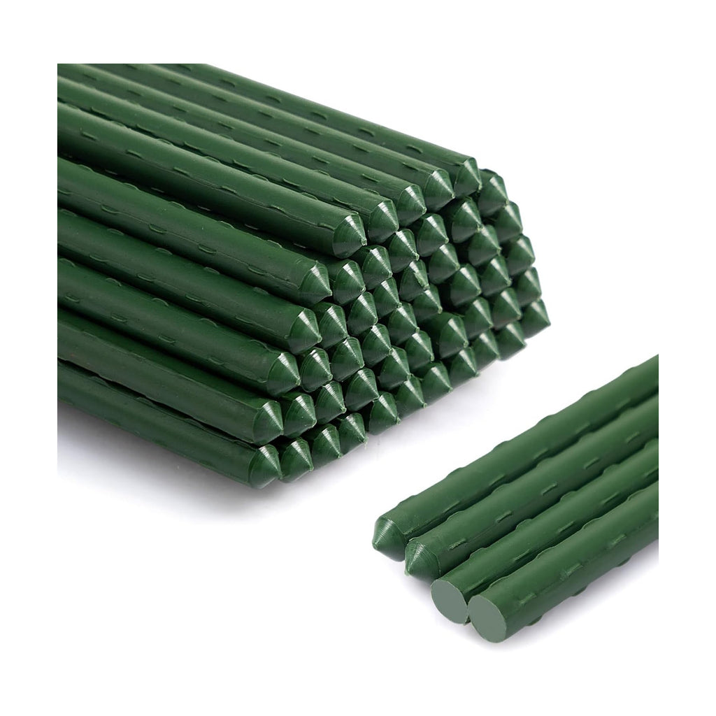 30'' Plant Stakes 50PCS, Steel 2.5ft Supports for Climbing Plants & Tomatoes