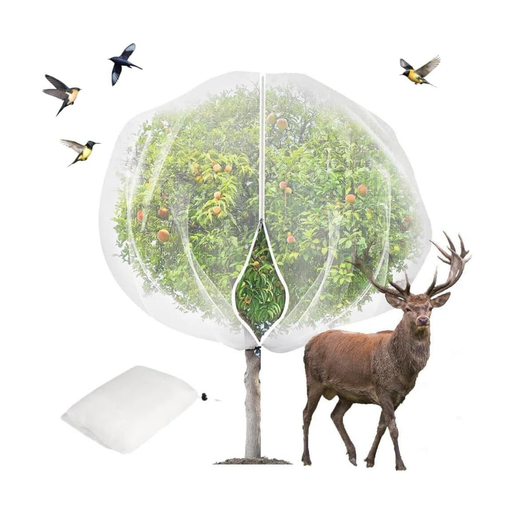 1 Pack Extra-Large Fruit Tree Netting Covers for Birds and Squirrels(15X15ft) –Bird Nets for Fruit Trees with Zipper