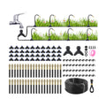 200Ft Drip Irrigation System,1/4" 360°Bendable Fast-Lock Tubing with40pcs Adjustable Misting Copper Nozzles, Automatic