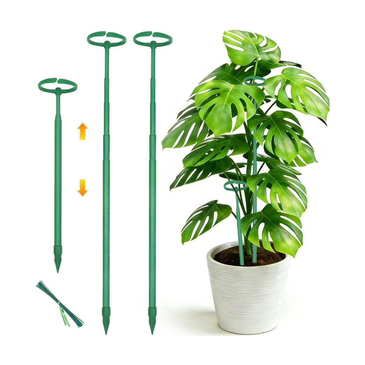 Telescoping Monstera Plant Stakes, 12.5-48.4IN Indoor Plant Support- 3Pack