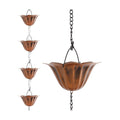 9 Ft Lotus Rain Chain for Gutters, 12 Cups, Downspout Replacement | Adjustable Rain Chains for Outside Chains to