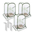 Pop Up Plant Covers, 3 Pack Mesh Net Protectors Cage with Stakes | Breathable Mesh, Outdoor Gardeners, Protecting