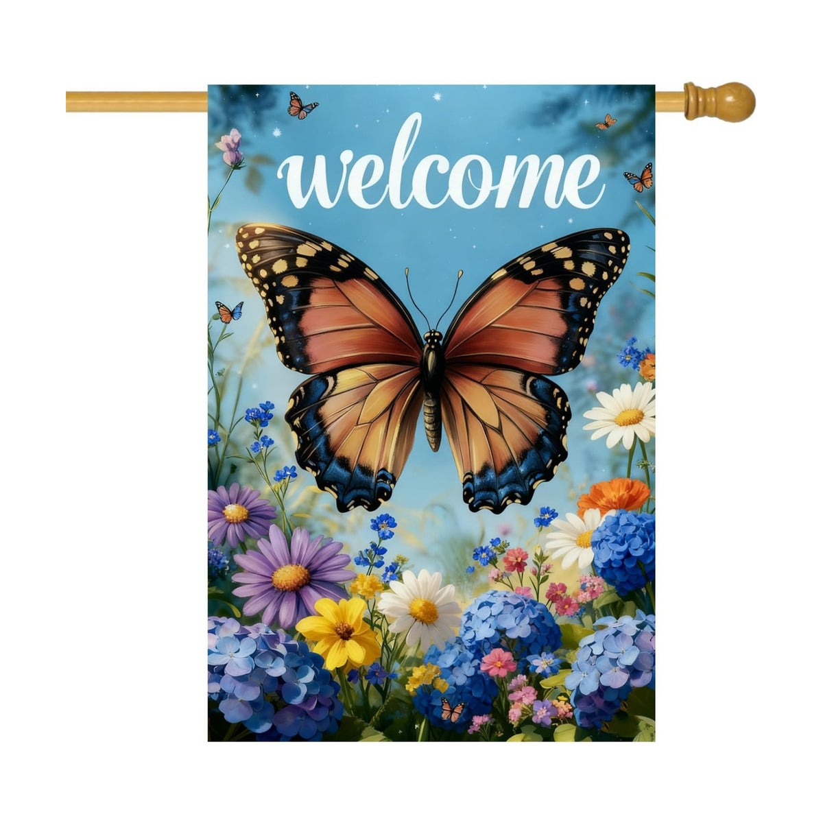 Large Spring Summer Garden Flags Outside 28 x 40 Double Sided