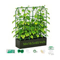 Large Cucumber Trellis with Grow Bag, 65" Tall Metal Garden Trellis for Climbing Plants Outdoor, Reusable Cucumber