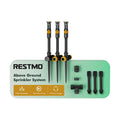 RESTMO Sprinklers for Yard, Above Ground Irrigation Garden Sprinkler System | Adjustable Spray Range, DIY Above Ground