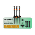 RESTMO Sprinklers for Yard, Above Ground Irrigation Garden Sprinkler System | Adjustable Spray Range, DIY Above Ground