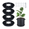 POILKMNI 4 Pack 14 Inch Self-Watering Fabric Pot Base | Auto Irrigation Plant Saucer Tray for 5 Gallon Grow Bags