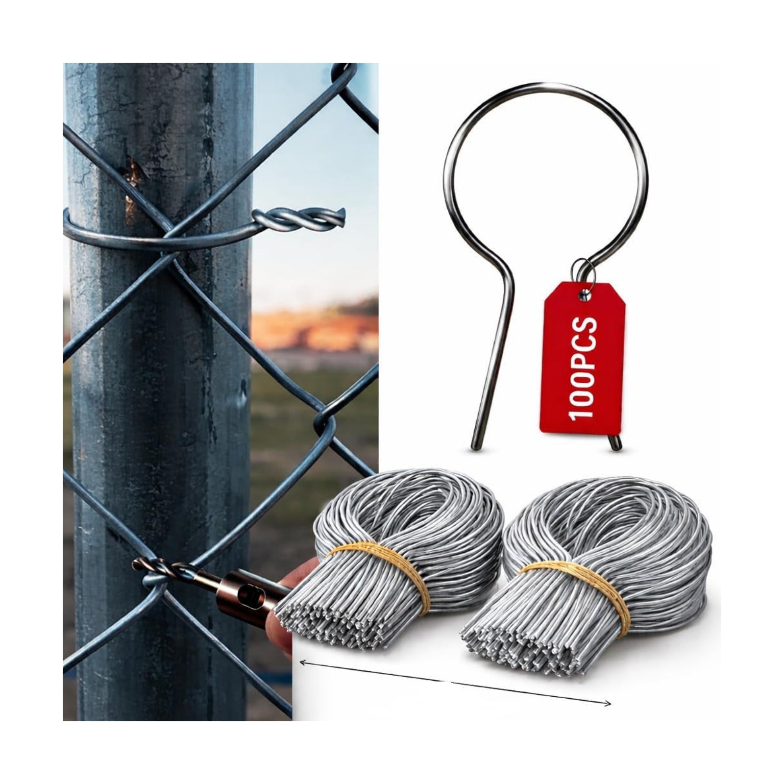 Premium Heavy Duty Round T Post Clips 100 Pack Galvanized Grade Steel Ties 11 Gauge for Wire Strong Hold Won’t Time