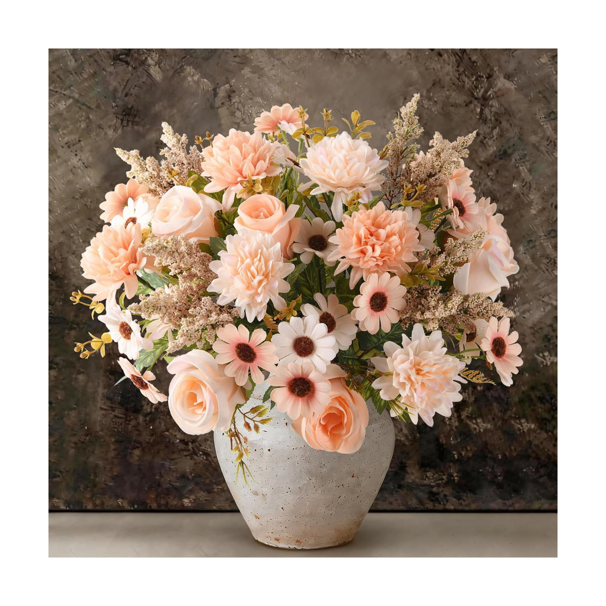 Homsunny Artificial Fake Fall Flowers for Outdoor Indoor Decoration