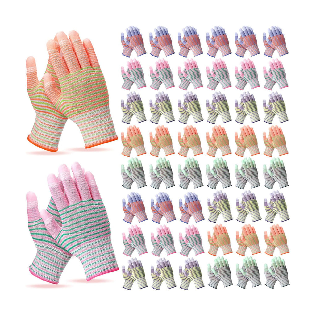 Chicingyou 50 Pairs Gardening Gloves Bulk for Women and Men, Disposable Yard Gloves Non Slip Rubber Coated, Breathable