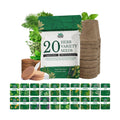 20 HERB Seeds Variety Pack - Complete Grow Kit Culinary Herbs Indoor Outdoors Herb Seeds, Basil, Oregano, Mint, Thyme &