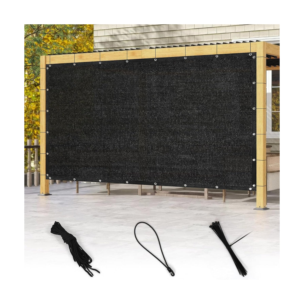 Kokorona 90% Sun Shade Cloth with Grommets, 8' x 12' Pergola Shade Cover for Outdoor Patio, Mesh Tarp Patio Sun Screen