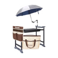 Garden Kneeler and Seat with Umbrella,Heavy Duty Gardening Bench and Stool | 2-in-1 Foldable Gardening Stool with
