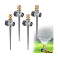 Acostop 4pcs 360° Spray Sturdy Metal Sprinklers for Yard Lawn Medium Garden | Adjustable Brass Nozzle Water Sprinkler