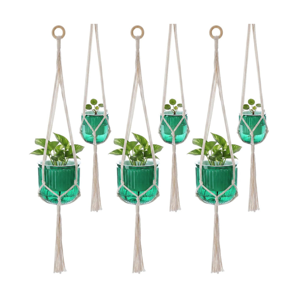 Hanging Planter Set of 6 Self Watering Indoor Flower Pots with Water Level Indicator Modern Plant Hangers for Indoor