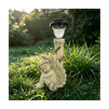 Angel Statue with Solar Light,White 12.9IN | Resin Angel Statue Decor for HOME Patio Lawn Yard Balcony, Resin Angel