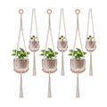 Hanging Planter Set of 6 Self Watering Indoor Flower Pots with Water Level Indicator Modern Plant Hangers for Indoor