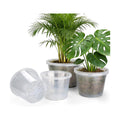 15 Pack 8/10/12 Inch Large Clear Nursery Pots with Drainage Hole, Plastic Plant Pots for Seedling Flower Vegetable