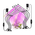 LED Grow Lights for Indoor Plants 2-Pack, Full Spectrum & Red Blue Spectrum Plant Growing Lamps with 3/9/12H Timer, 10