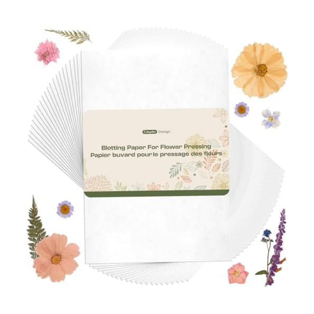Caydo 22pcs Large 11.8 x 8.26 Inch Blotting Paper for Flower Press, Highly Absorbent and Reusable Blotter Papers for Pressing Flower & Herbarium Herbs,Simply Cutting Blotter Sheets for Craft Supplies