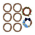 6 Pcs 4 Inch Natural Grapevine Wreaths, Hand-Woven Vine Branch Wreath, Rattan Wreath for DIY Crafts, Christmas Decorations, Home & Event Styling Party Wedding Decor