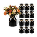12 Pcs 5.12in Metal Vase, Rustic Vases, for Farmhouse Style Decor（Black）