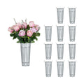 NUPTIO Galvanized Bucket for Flower Bar, 9" Tall, Set of 12