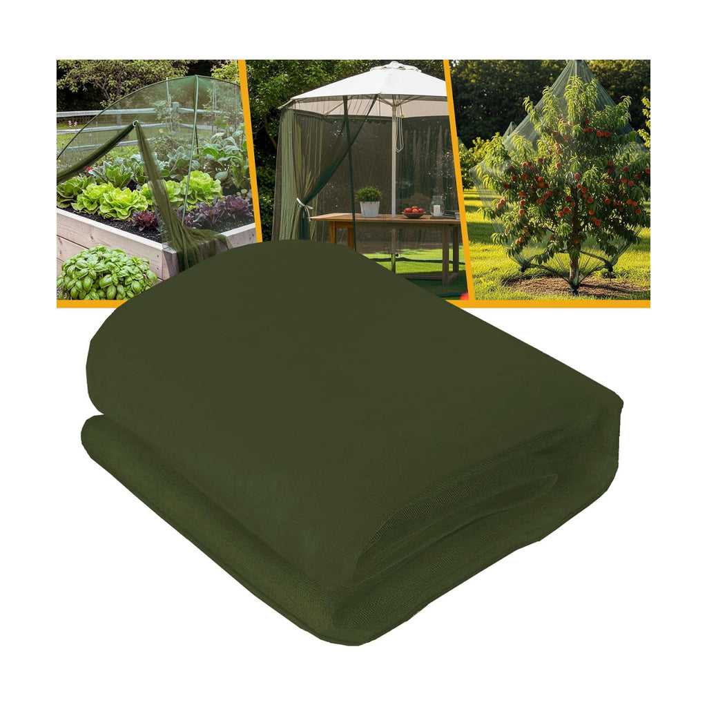 IONTACH 10 X 39 Ft Mosquito Netting for Garden Patio, Green | Outdoor Mesh Bug Net Pest Barrier for Plants, Flowers