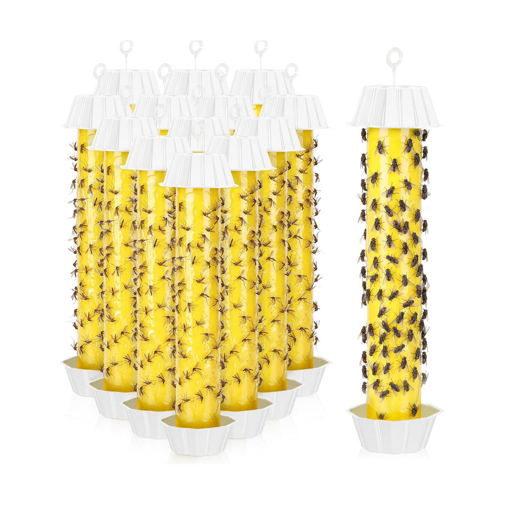 6 Pcs Fly Traps for Indoor Outdoor Hanging Fruit Fly Stick Trap Sticky Mosquito for Home Insect 10 x 2.5 Inches
