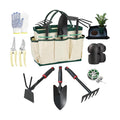 10 Pcs Gardening Tool Set - Heavy Duty Garden Kit with Stainless Steel Pruning Shears, Trowel Garden Tool, Kneeling