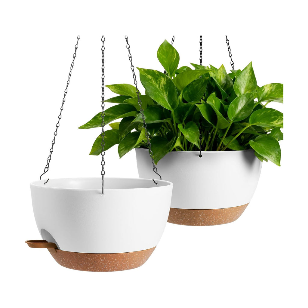 13-inch Oversized Hanging Planter Set of Two,Planters for Indoor and Outdoor Plants.Place Plant pots Across Diverse