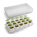 RooTrimmer 1020 Nursery Pot Trays 5 Pack, Transparent Plastic Flat Seed Starter Tray, Durable Square Seedling Starting