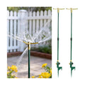 LIULO TOOL 2 Pack 3-Arm Garden Sprinkler, High-Rise Lawn Sprinkler with Adjustable Telescoping Rod and Spike Base, 360