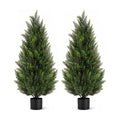 VIVATREES 5FT Artificial Topiary Cedar Trees, UV-Resistant Faux Evergreen Outdoor Plants, Artificial Pine Tree for Outdoor Front Porch Patio Entryway Decor, Set of 2