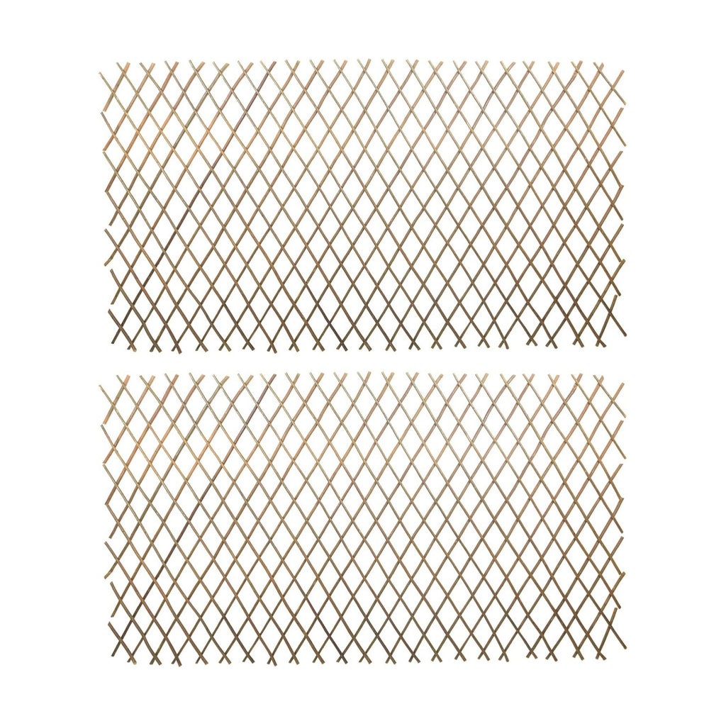 Natural Willow Lattice 2 Pack, Willow Expandable Fence 36x98 Inch, Reusable Lattices Trellis for Climbing Plants