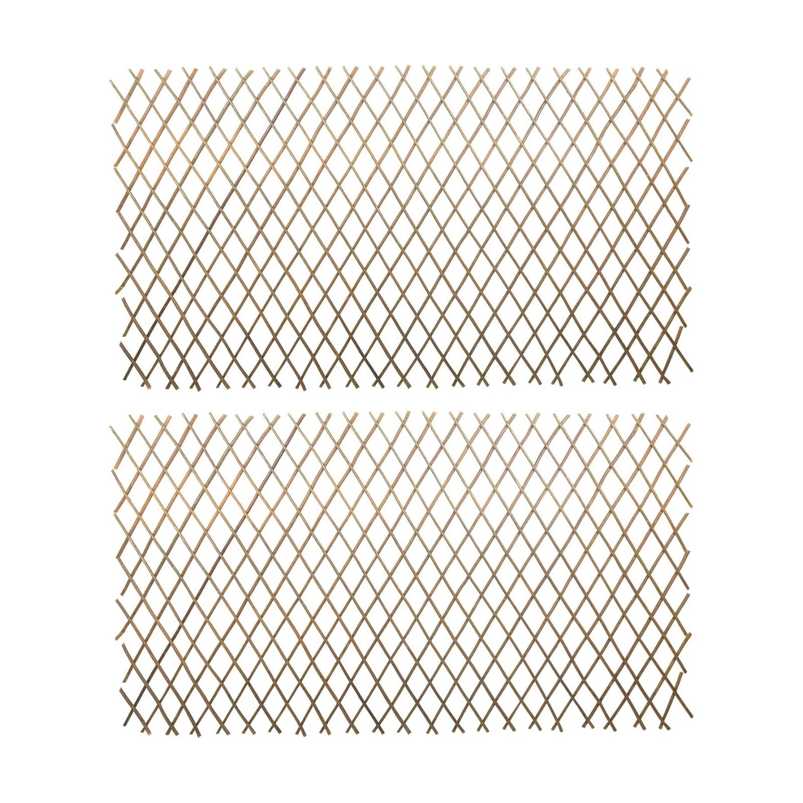Natural Willow Lattice 2 Pack, Willow Expandable Fence 36x98 Inch, Reusable Lattices Trellis for Climbing Plants