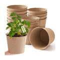 Karenhi 16 Pcs Peat Pots 6 Inch Biodegradable Organic Seed Starting Pots with Drainage Holes Round Nursery Plants for Vegetables, Herbs, Flowers Indoor Garden Germination
