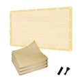MEANCHEN 90% 12x12ft Sun Shades for Outdoor Patio Shade Cloth with Grommets Beige, Pergola Shade Cover Breathable Sun