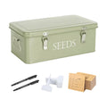Ecopark Seed Storage Box, Professional All-in-one Kit | with 2 Pens, 20 Plant Labels and 50 Seed Envelopes, Metal