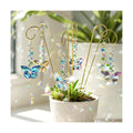 6 Pcs Colorful Butterfly Crystal Suncatcher Garden Plant Stake Plant Stake | Crystal Butterfly Garden Stakes Plant