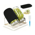  [Large Size] 68oz Sprouting Kit, 2 Sprouting Jar Kits, Wide Mouth Jars with Stainless Steel Screen Sprout Lid, 2000ml