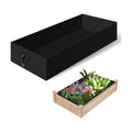 2PCS Raised Garden Bed Liner Fabric Raised Garden Bed Breathable Drainage Rectangle Grow Bags with Handles Fabric