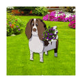 Springer Spaniel Dog Planter Pots, Animal Shaped Flower Pot | Cute Plant Gift for Women and Pet Lovers, Indoor Outdoor