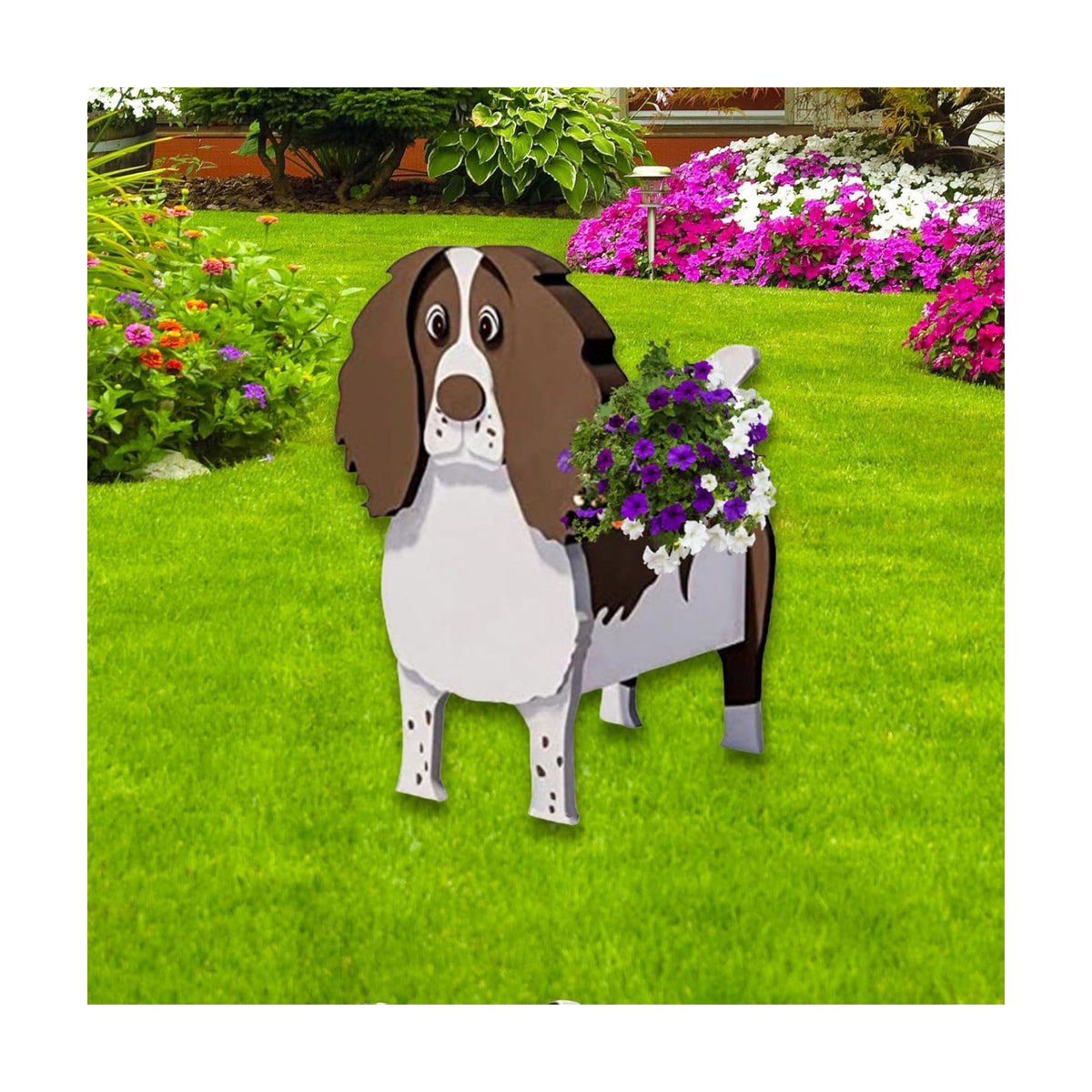 Springer Spaniel Dog Planter Pots, Animal Shaped Flower Pot | Cute Plant Gift for Women and Pet Lovers, Indoor Outdoor