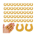 JUNEBRUSHS 50 Pcs Gold Mini Resin Horseshoe Ornamentsfor Party, DIY Crafts