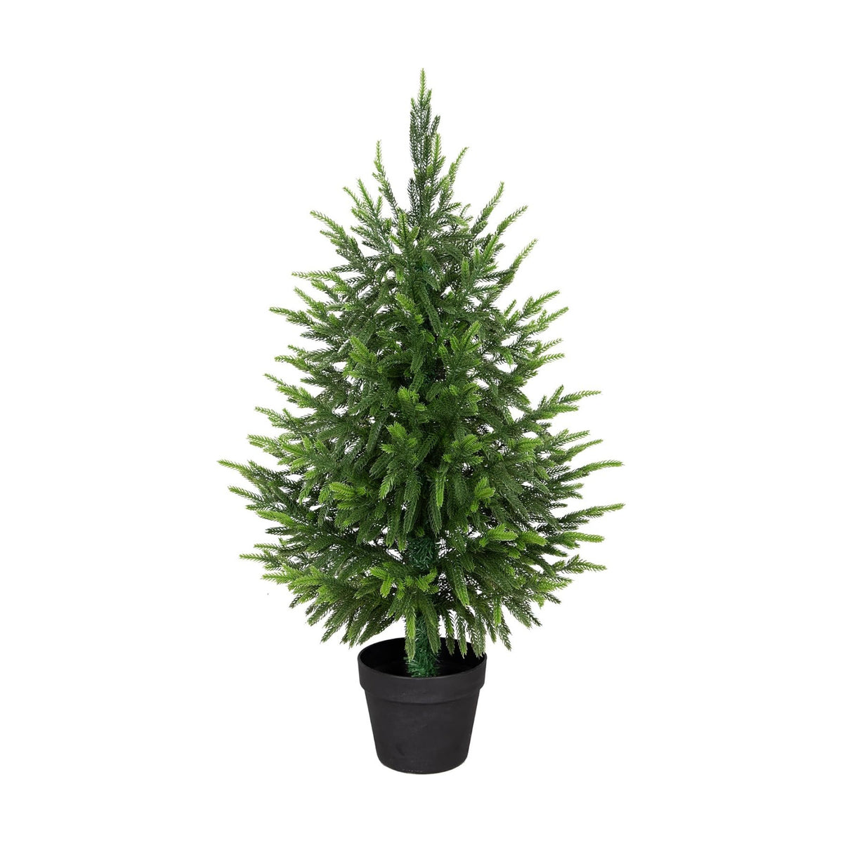 3ft UV Resistant Norfolk Pine Christmas Tree with Soft Real Touch Leaves, 36in Lifelike Faux Norfolk Pine Tree, Artificial Topiary Pine Tree for Patio Porch Christmas Decor