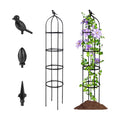 6FT Garden Obelisk Trellis for Climbing Plants,Adjustable 4-Tier Metal Plant Support,Rustproof Outdoor Plant Tower with